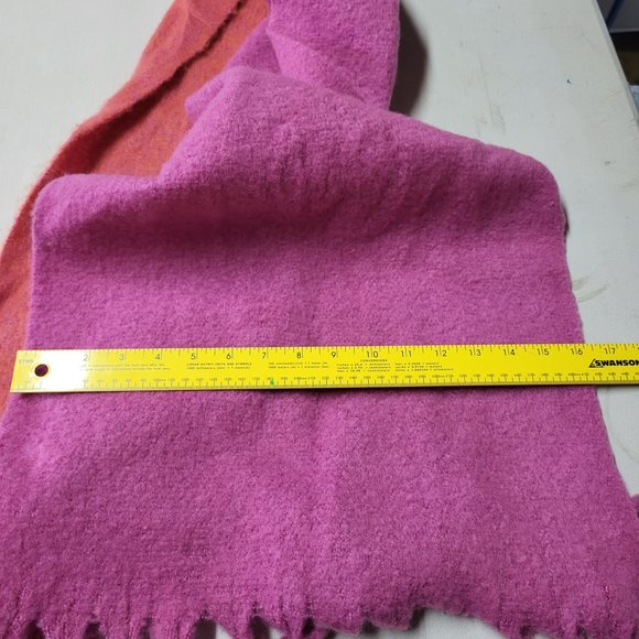 New Laundry by Design Women's Scarf Pink Rust Fringe Neck Warmer Accesories‎ - Picture 11 of 12
